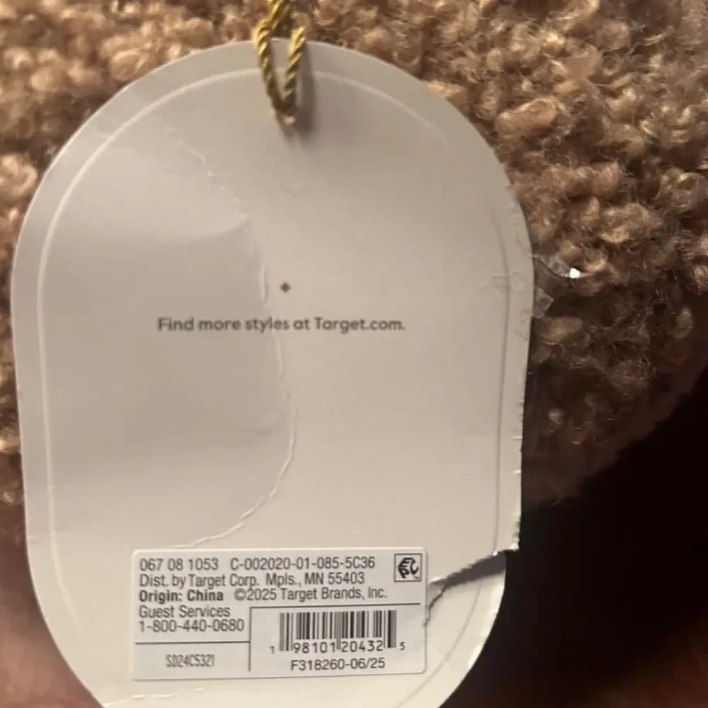 NWT Cozy Tan Pumpkin Pillow